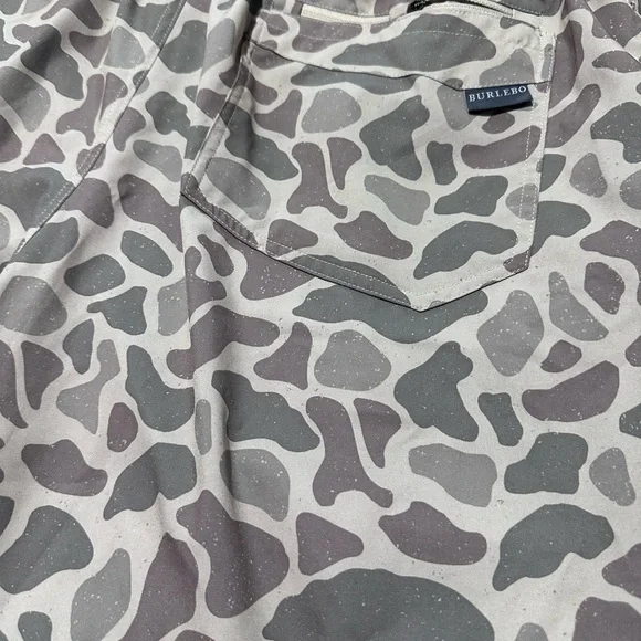 BURLEBO Tan and Gray Camouflage Shorts - Picture 4 of 4
